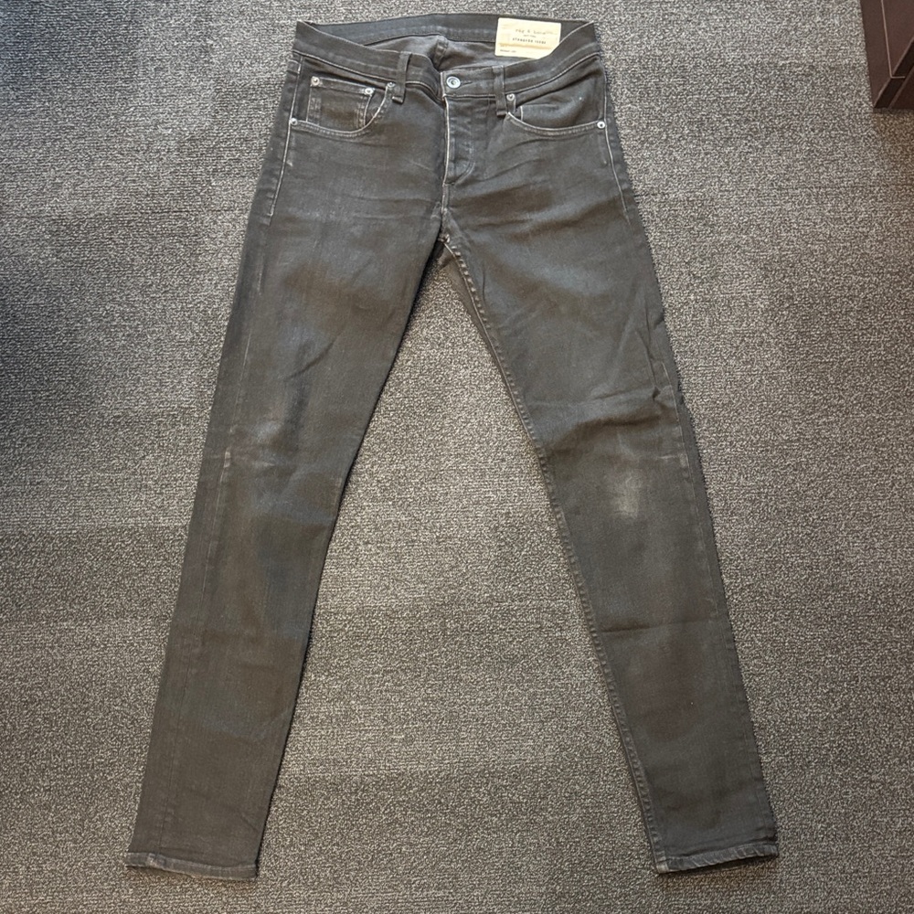 rag & bone Men Skinny Leg Jeans in black | Fit 1 - Skinny Leg